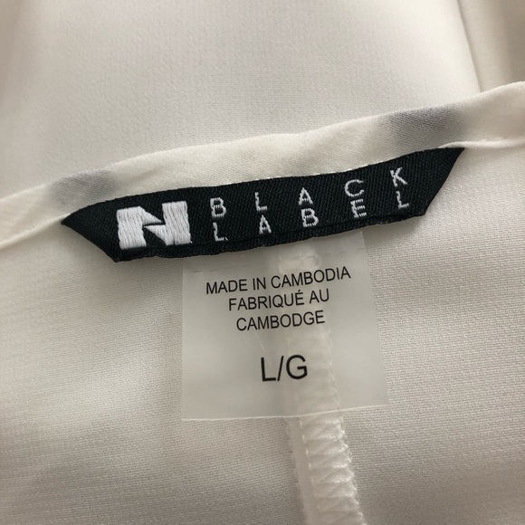 White Relaxed Tie Front Blouse - Picture 7 of 8